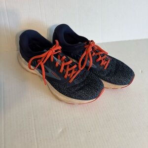 Brooks Navy Orange Range 2 Athletic Lace Up Running Sneaker Womens 8
